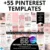 +55 Pinterest Ad Template Pins (Canva Editable)