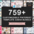 +759 Pinterest Board Template Bundle (Canva Editable)